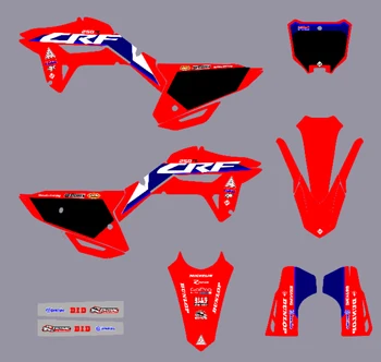 Наклейка на мотоцикл для Honda CRF250R 2022 2023 2024 Team Graphics Decal Kit Для Honda CRF450R 2021 2022 2023