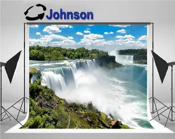 Ниагарский водопад Штаты Америка Канада Водопадные фоны Высококачественная компьютерная печать живописный фон