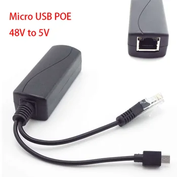 НОВЫЙ PoE-Разветвитель 5v POE Micro usb Power Over Ethernet 48V-5V Активный POE-Разветвитель Micro USB Plug для Raspberry Pi DC 44 ~ 57V D6