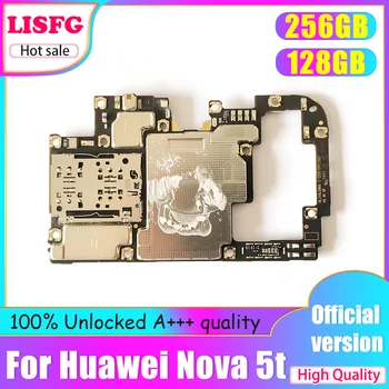 Оригинальная Работа Хорошо Разблокирована Для Huawei Nova 5t YAL-L21 Материнская Плата Основная Плата Схемы Гибкий Кабель Логическая Плата