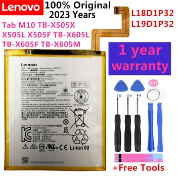 Оригинальный 4850 мАч L18D1P32 Tab Сменный Аккумулятор для планшета Lenovo M10 TB-X605L TB-X605F TB-X605M TB-X505X x505L + Набор инструментов