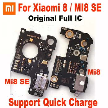 Оригинальный полный IC Mi 8 MI8 Pro USB порт для быстрой зарядки на плате Гибкий кабельный разъем для Xiaomi MI8 SE Плата зарядного устройства Микрофон Mic