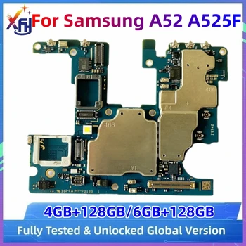 Разблокированная Материнская Плата Для Samsung Galaxy A52 A525F SM-A525F Модуль Печатной платы Материнской платы с ОС Android 13 Логическая Плата Snapdragon 720G