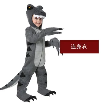 Талисман на Хэллоуин, День защиты детей, школьное представление, детское доисторическое животное, фланелевый серый динозавр Тираннозавр