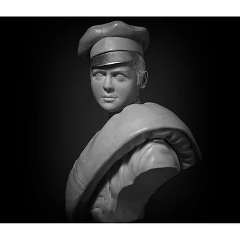 Фигурка из смолы 1/10 древний человек офицер в зимнем бюсте Модель в разобранном виде Неокрашенный набор для сборки фигурок